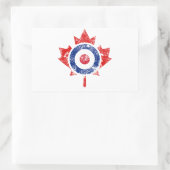 Sticker Rectangulaire Roundel Canada Curling Hockey Cible Grunge Ice (Sac)