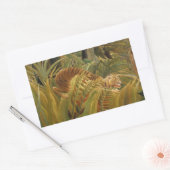 Sticker Rectangulaire Rousseau Jungle Tropical Tiger Art (Enveloppe)