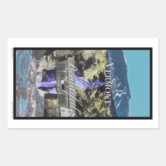 Sticker Rectangulaire Route 100, Vermont (Devant)