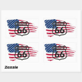 Sticker Rectangulaire Route 66 (Feuille)