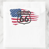 Sticker Rectangulaire Route 66 (Sac)