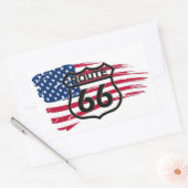 Sticker Rectangulaire Route 66 (Enveloppe)