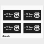 Sticker Rectangulaire Route 66 centenaire (Feuille)