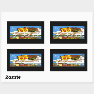 Sticker Rectangulaire Route 66 De Los Angeles à Chicago