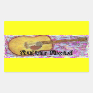 Sticker Rectangulaire Route de guitare