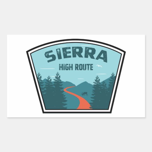 Sticker Rectangulaire Route de la Sierra (Devant)