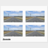 Sticker Rectangulaire Route longue (Feuille)