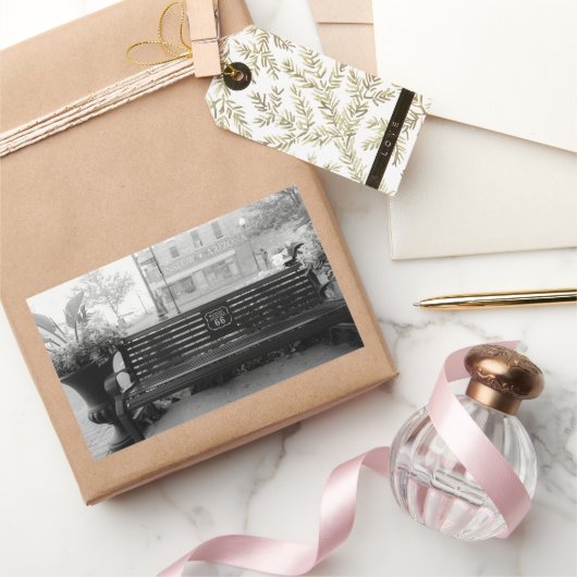 Sticker Rectangulaire Route vintage 66 Winslow Arizona (Cadeaux)