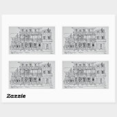 Sticker Rectangulaire Royal Street, quartier français | Nouvelle-Orléans (Feuille)