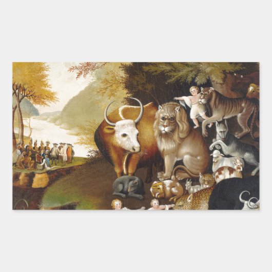 Sticker Rectangulaire Royaume pacifique Biche animal classique (Devant)