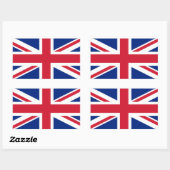 Sticker Rectangulaire Royaume-Uni Union Jack Drapeau des colonies britan (Feuille)