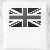 Sticker Rectangulaire Royaume-Uni : Union Jack noire (Sac)