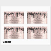 Sticker Rectangulaire RSVP Extension Maquillage Beauté Salon Dridal (Feuille)