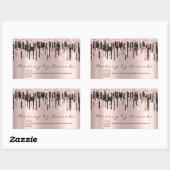 Sticker Rectangulaire RSVP Extension Maquillage Beauté Salon Drives Inst (Feuille)