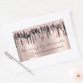 Sticker Rectangulaire RSVP Extension Maquillage Beauté Salon Drives Inst (Enveloppe)
