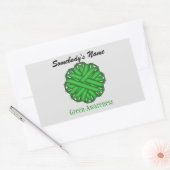 Sticker Rectangulaire Ruban aux fleurs vertes par Kenneth Yoncich (Enveloppe)