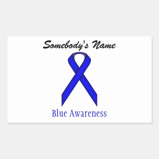 Sticker Rectangulaire Ruban Blue Standard par Kenneth Yoncich (Devant)