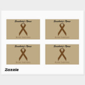 Sticker Rectangulaire Ruban Brown standard par Kenneth Yoncich (Feuille)