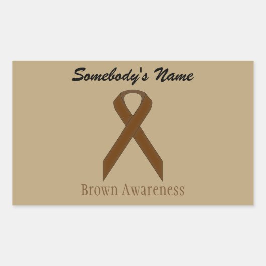 Sticker Rectangulaire Ruban Brown standard par Kenneth Yoncich (Devant)