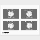 Sticker Rectangulaire Ruban de fleurs blanches par Kenneth Yoncich (Feuille)