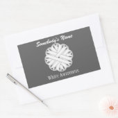 Sticker Rectangulaire Ruban de fleurs blanches par Kenneth Yoncich (Enveloppe)
