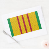 Sticker Rectangulaire Ruban de la Médaille du service du Vietnam (Enveloppe)