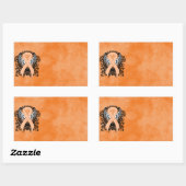 Sticker Rectangulaire Ruban de sensibilisation avec ailes (Feuille)