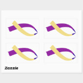 Sticker Rectangulaire Ruban de sensibilisation (cancer de la vessie) (Feuille)