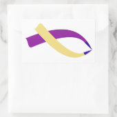 Sticker Rectangulaire Ruban de sensibilisation (cancer de la vessie) (Sac)