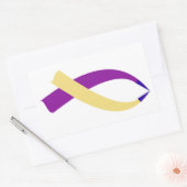 Sticker Rectangulaire Ruban de sensibilisation (cancer de la vessie) (Enveloppe)