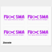 Sticker Rectangulaire Ruban de sensibilisation Fu SMA violet (Feuille)