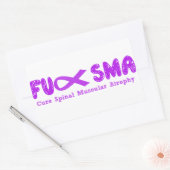 Sticker Rectangulaire Ruban de sensibilisation Fu SMA violet (Enveloppe)