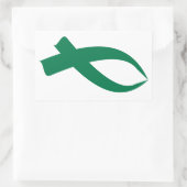 Sticker Rectangulaire Ruban de sensibilisation (vert) (Sac)