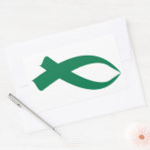 Sticker Rectangulaire Ruban de sensibilisation (vert) (Enveloppe)