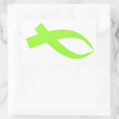 Sticker Rectangulaire Ruban de sensibilisation (vert citron) (Sac)