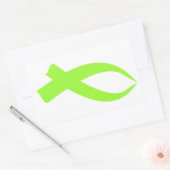Sticker Rectangulaire Ruban de sensibilisation (vert citron) (Enveloppe)