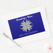 Sticker Rectangulaire Ruban de trèfle gris par Kenneth Yoncich (Enveloppe)