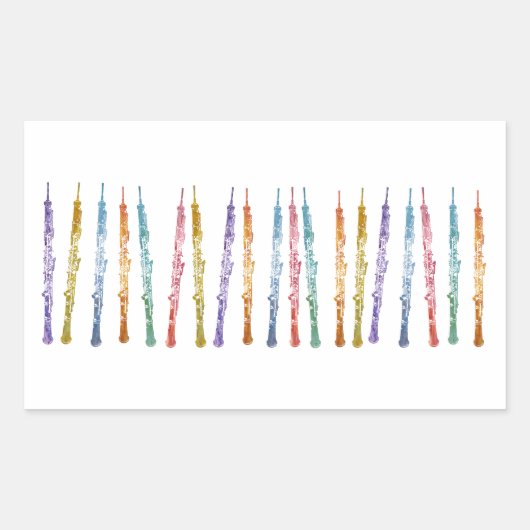Sticker Rectangulaire Ruban d'Oboes (Devant)