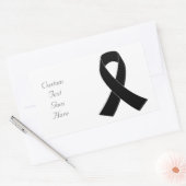Sticker Rectangulaire Ruban Noir (Enveloppe)