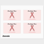 Sticker Rectangulaire Ruban rose standard par Kenneth Yoncich (Feuille)