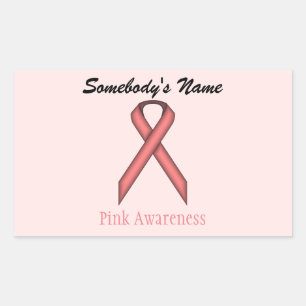 Sticker Rectangulaire Ruban rose standard par Kenneth Yoncich