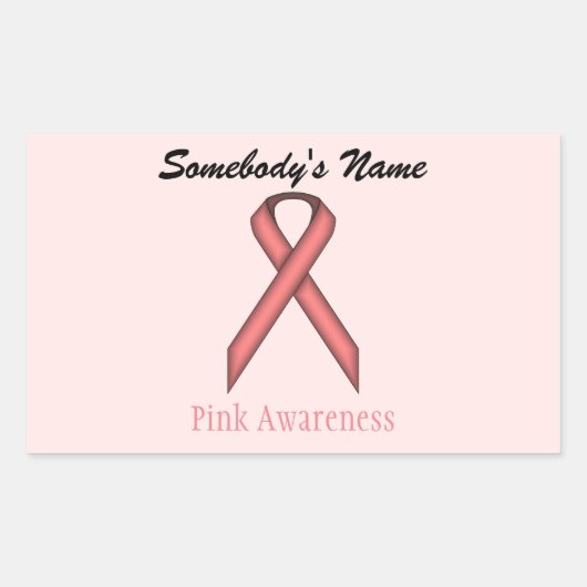 Sticker Rectangulaire Ruban rose standard par Kenneth Yoncich (Devant)