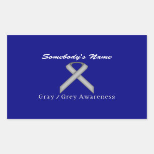 Sticker Rectangulaire Ruban standard gris par Kenneth Yoncich