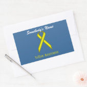 Sticker Rectangulaire Ruban standard jaune (Enveloppe)