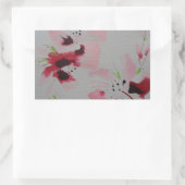 Sticker Rectangulaire Rubis, rose et citron vert abstrait (Sac)
