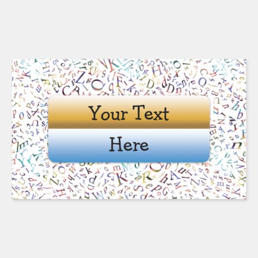 Sticker Rectangulaire Rubrique de lettre (Devant)