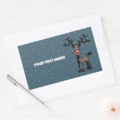 Sticker Rectangulaire Rudolph le renne (Enveloppe)