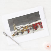 Sticker Rectangulaire Rue de Røros en hiver (1903) (Enveloppe)