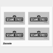 Sticker Rectangulaire Rue Sésame | Logo B&W (Feuille)