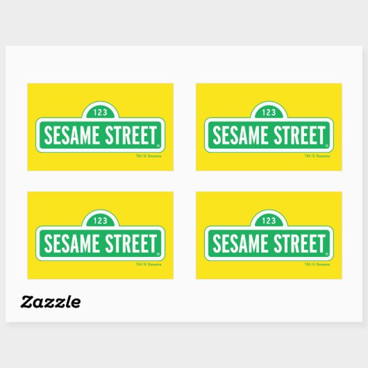 Sticker Rectangulaire Rue Sésame | Logo vert (Feuille)